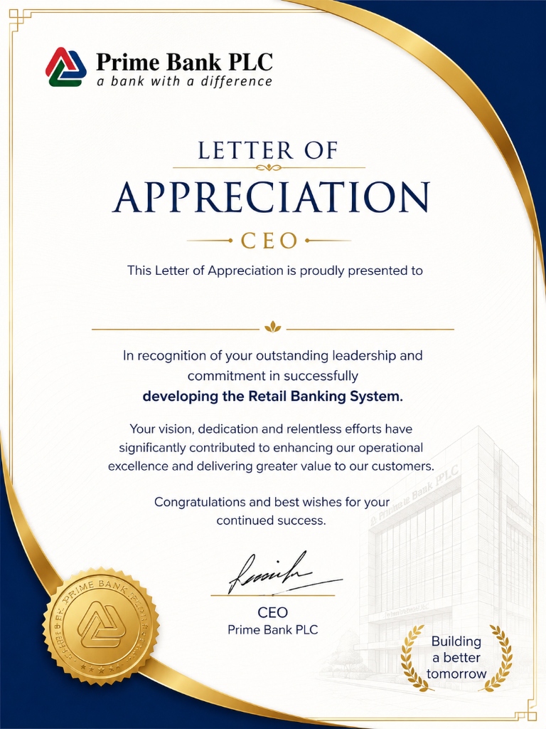 CEO Appreciation Letter 2012